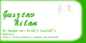 gusztav milan business card
